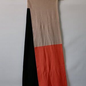 Lublu Kira Plastinina Womens Multicolor Colorblock Rectangle Scarf One Size